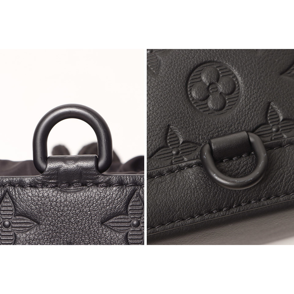 Louis Vuitton Monogram Shadow Noes Ring Shoulder Bag Black View 5